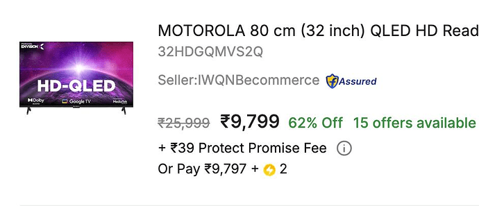 Motorola 32-inch QLED HD Smart Google TV