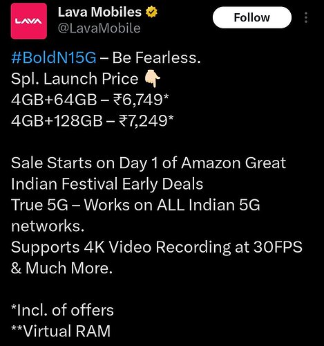 Lava Bold N1 5G Feature Image 1