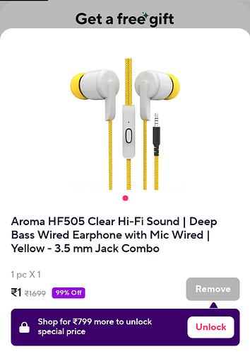 Aroma HF505 Wired Earphones