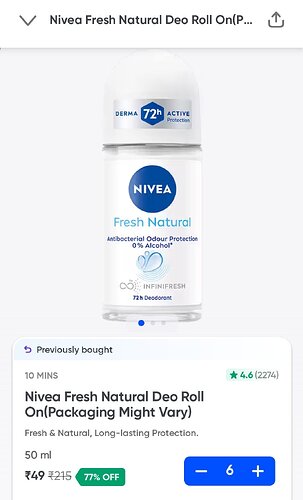 Nivea Deo Roll-On Swiggy Instamart Offer 1