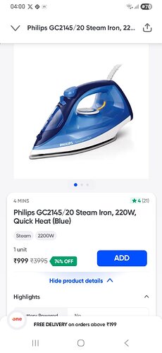Philips GC2145/20 Steam Iron