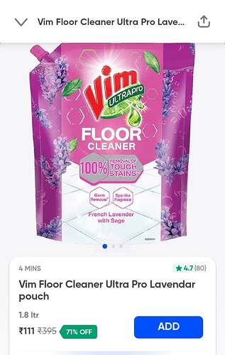 Vim Ultra Pro Lavender Floor Cleaner Offer