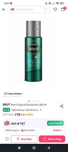 BRUT Men Original Deodorant 200ml