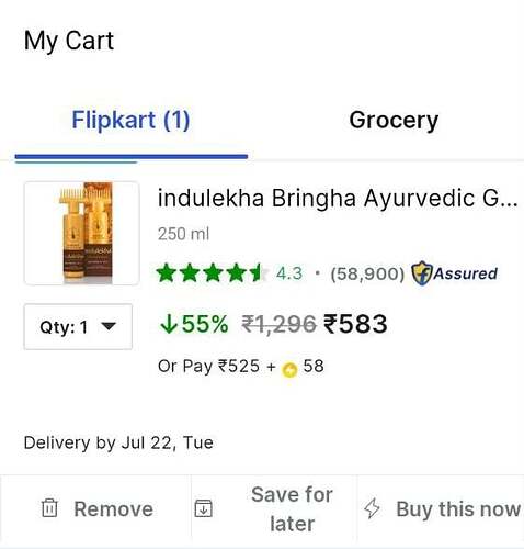 Indulekha Bringha Ayurvedic Hair Oil Deal