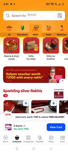 Swiggy Instamart Rakhi Offer Banner