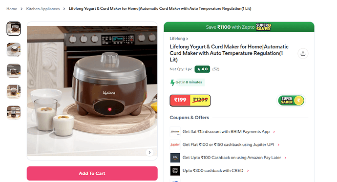 Lifelong Automatic Yogurt Curd Maker