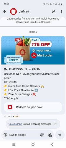 JioMart Flat ₹75 Off