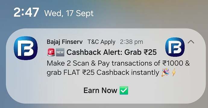 Bajaj Finserv Scan & Pay Offer