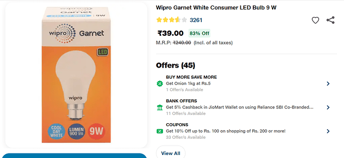 Wipro Garnet LED Bulb