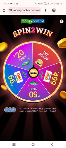 Moneycontrol Spin Wheel