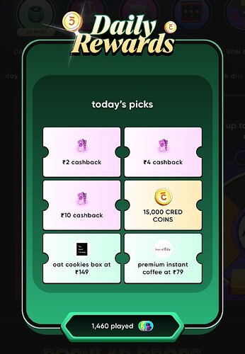 Cred Daily Rewards Prizes September 5th