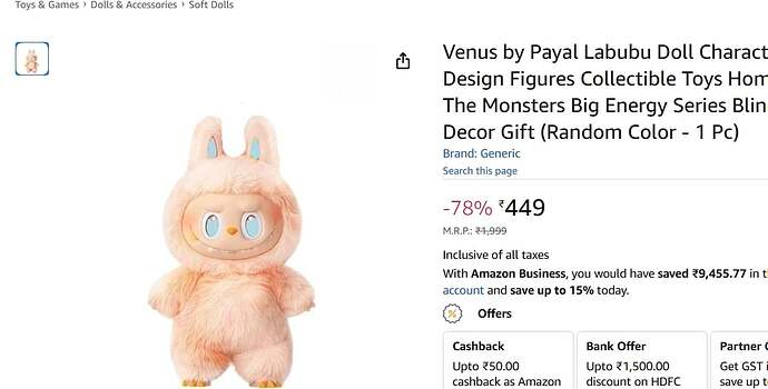Labubu Doll Action Figure