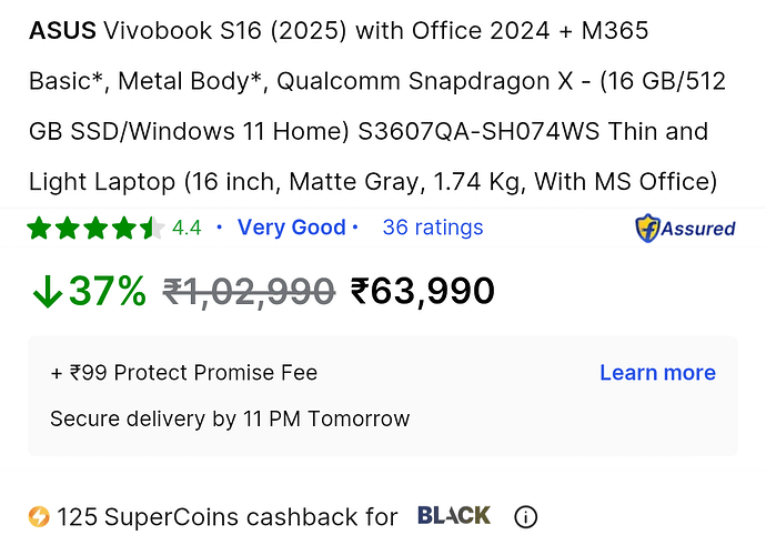 ASUS Vivobook S16 Features