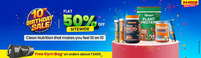 Fast&Up Big Birthday Sale Banner