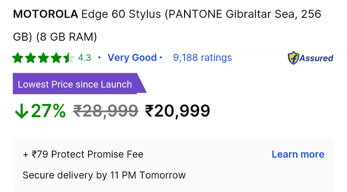 Motorola Edge 60 Stylus Deal Screenshot