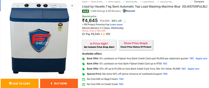 Midea Washing Machine Offer