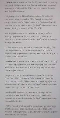 Bajaj Finserv Bill Payment Offers