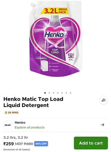 Henko Matic Top Load Liquid Detergent 3.2L Offer