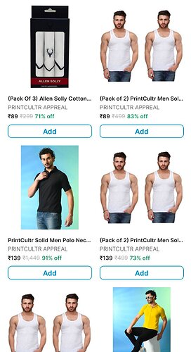 Allen Solly Vests and T-shirts Deal