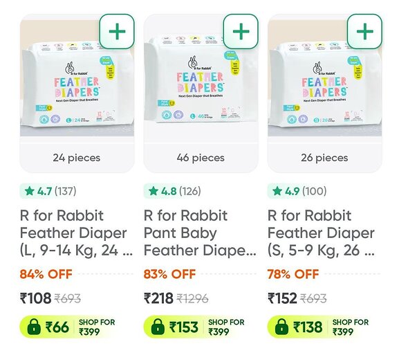 R for Rabbit Diapers Offer Gurgaon