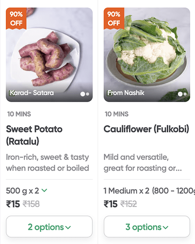 Swiggy Instamart Vegetable Deal Screenshot 2