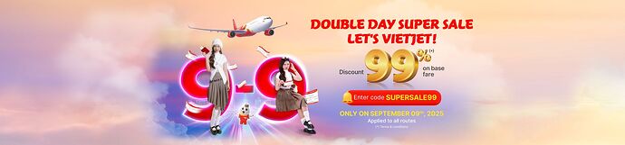 VietJet 99% Off Super Sale