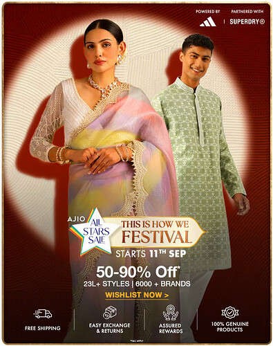 Ajio All Stars Sale Offer