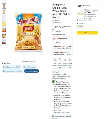 Annapurna Chakki Atta Product Image