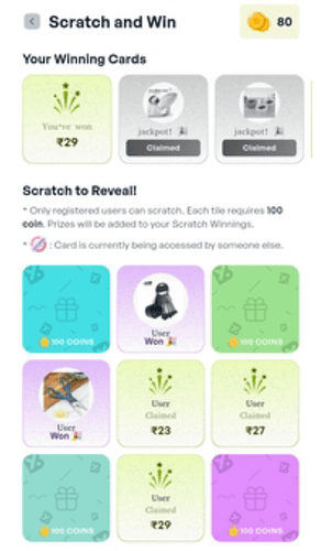 BYLUKZ App Scratch & Win Section
