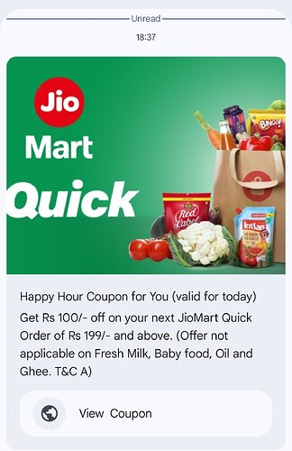 JioMart Discount Offer