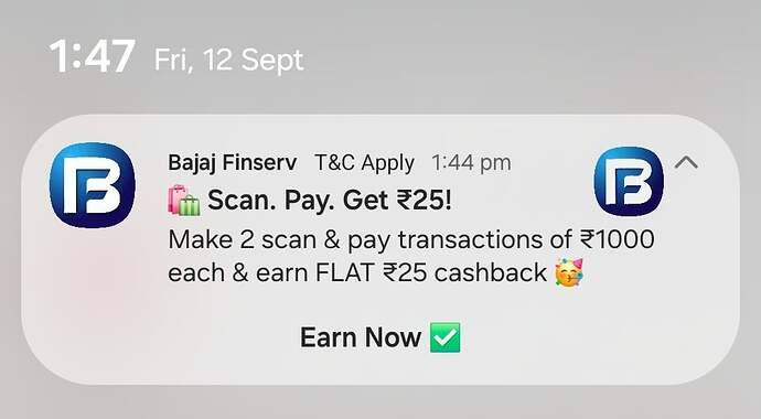 Bajaj Pay Flat 25 Cashback Offer