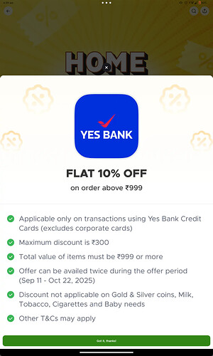 Yes Bank RBL Offer