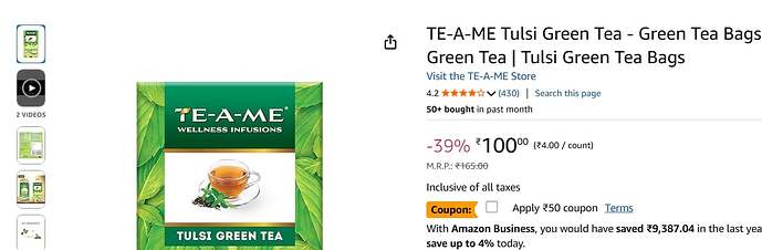 TE-A-ME Tea Offer Screenshot 3