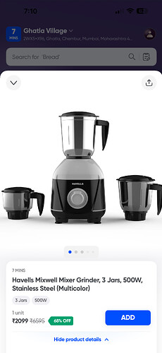 Havells Mixer Grinder