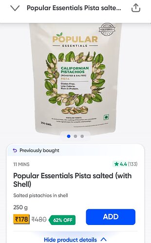 Popular Essentials Pista