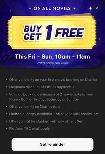 District App BOGO Offer