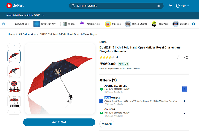 Mumbai Indians Umbrella