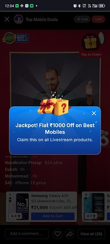 Flipkart LiveShop+ Coupon Offer