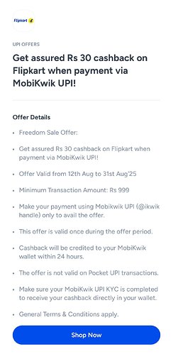 MobiKwik Flipkart Offer