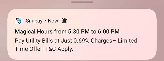 Snapay Magical Hours Utility Bill Payment Offer