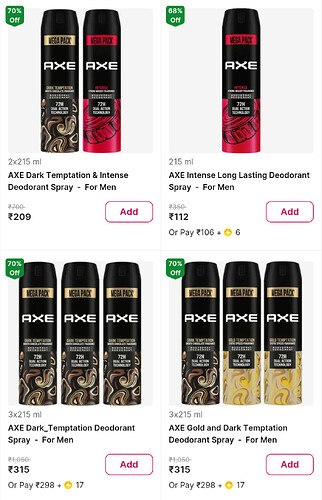 AXE Deodorant Sale