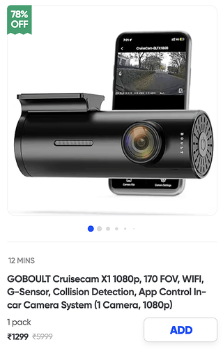 GOBOULT Cruisecam X1 1080p Dash Cam