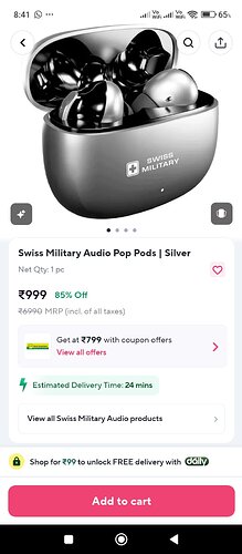 Swiss Military Audio Pop Pods Silver