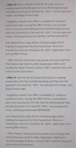 Bajaj Finserv LPG Gas Offer