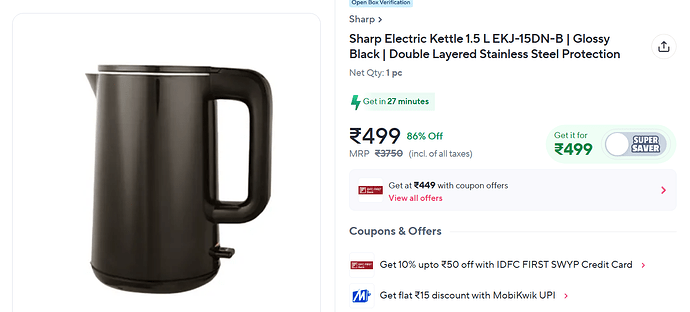 Sharp Electric Kettle Offer 6