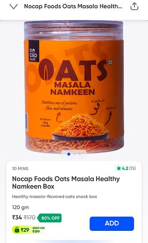 Nocap Foods Oats Masala Healthy Namkeen Box