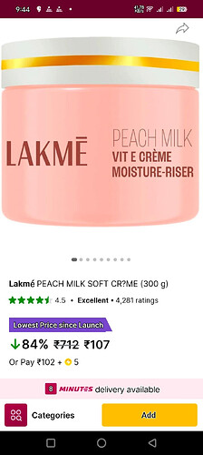 Lakme Peach Milk Soft Creme Moisturizer