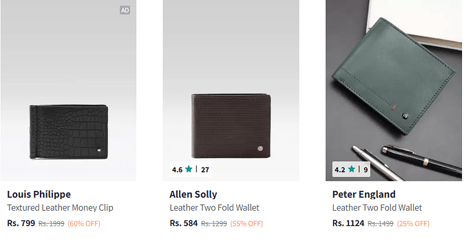 Myntra Men's Wallets Sale