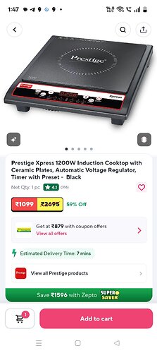 Prestige Xpress Cooktop Features