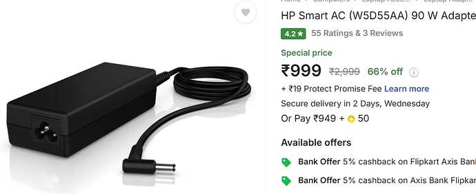 HP Smart AC 90W Adapter